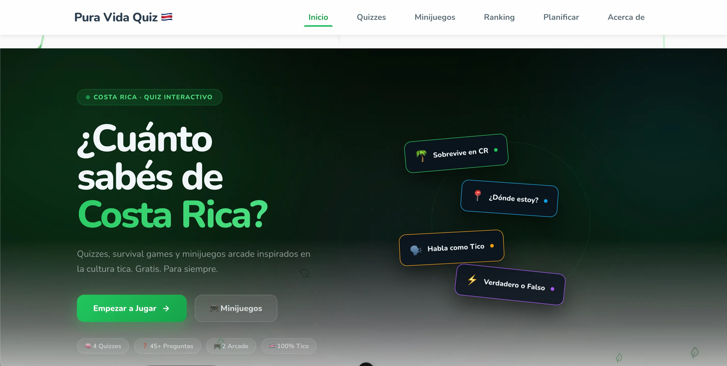 Pura Vida Quiz